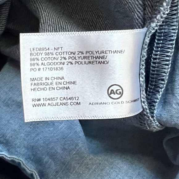 AG Adriano Goldschmied Giselle Denim Spaghetti Strap Jumpsuit Size Small EUC - Picture 10 of 11